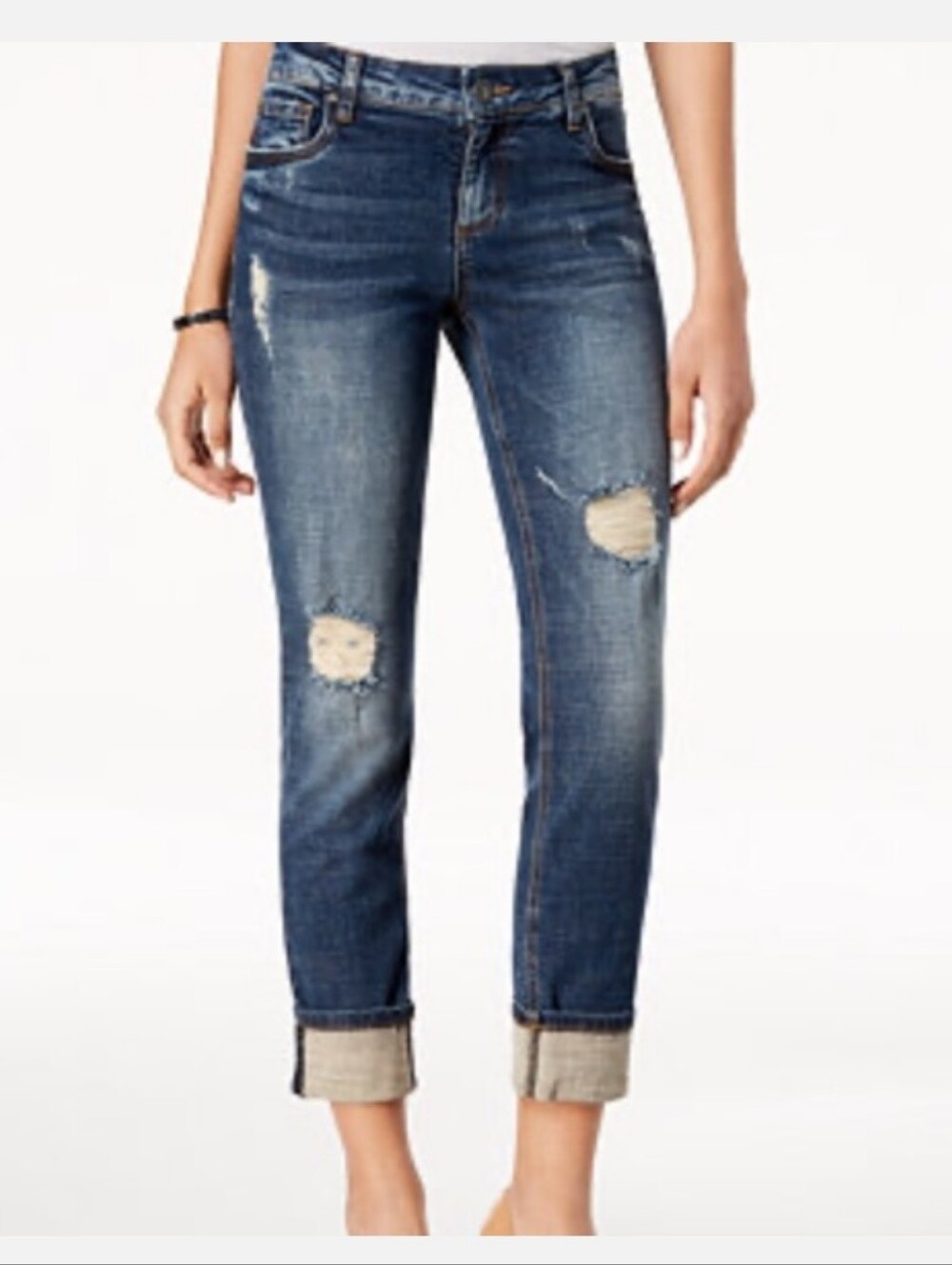 Kut From The Kloth Catherine Distressed Boyfriend Sz 12 Color= Palpable Jeans
